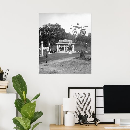 1925 alte Tankstelle Poster (Heimbüro)