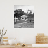 1925 alte Tankstelle Poster (Küche)