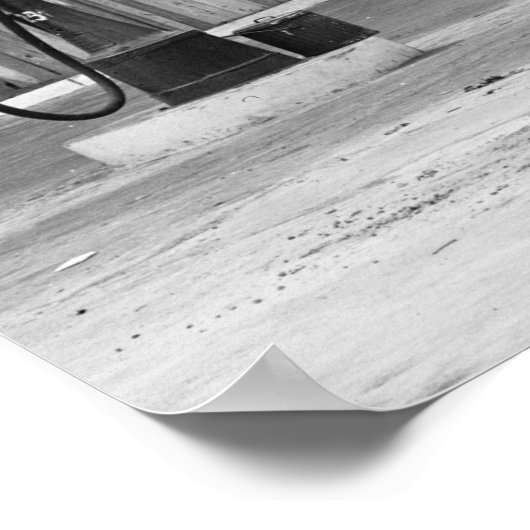 1925 alte Tankstelle Poster (Ecke)