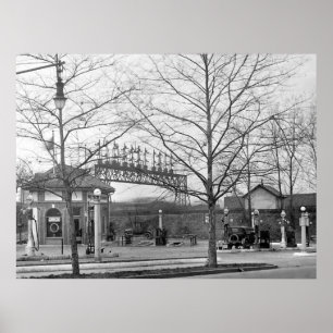 1925 alte Tankstelle Poster