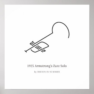 1925 Armstrongs Zazz Solo Minimalist Poster