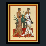 1925 Art Deco Fashion Print 16 x 20 Poster<br><div class="desc">Farbenfroh,  Art Deco Mode Print-16 x 20 ca. 1925</div>