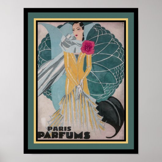1925 Art Deco Paris Parfüm Poster (Vorne)