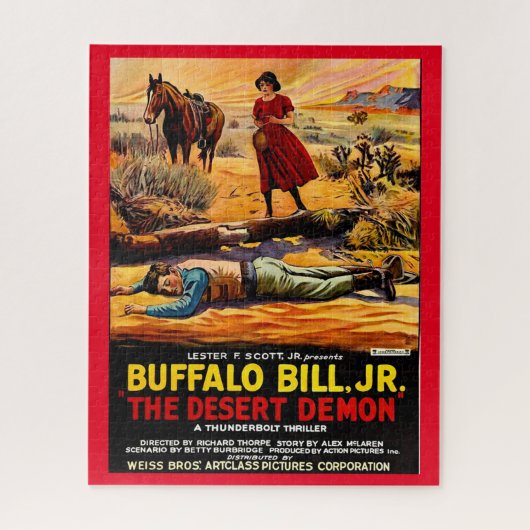 1925 Buffalo Bill, Jr. - Wüstendemon-Filmplakat Puzzle (Vertikal)