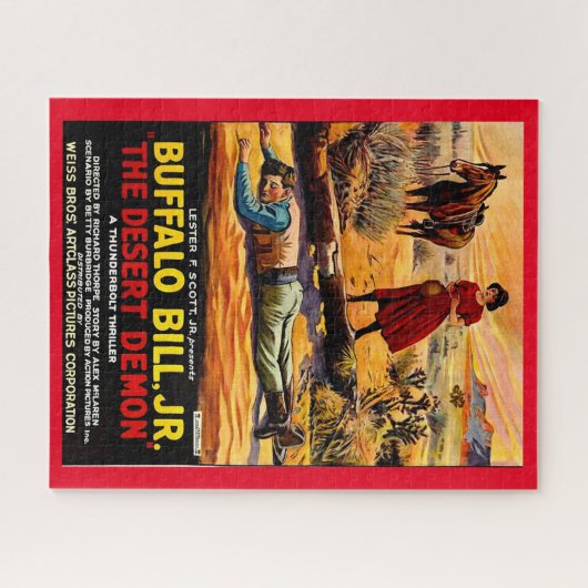 1925 Buffalo Bill, Jr. - Wüstendemon-Filmplakat Puzzle (Horizontal)