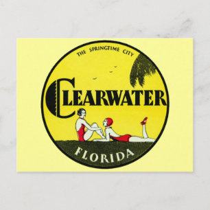 1925 Clearwater Florida Postkarte