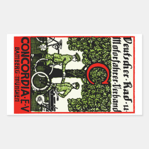 1925 Deutscher Fahrrad- und Motorradclub Rechteckiger Aufkleber