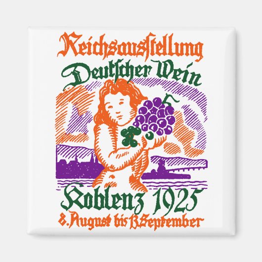 1925 Deutsches Weinfest Magnet (Vorne)