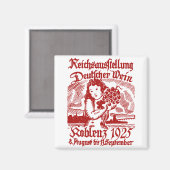 1925 Deutsches Weinfest Magnet (Vorderseite/Rückseite)