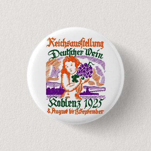 1925 Deutsches Weinfestival Button (Vorderseite)