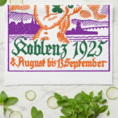 1925 Deutsches Weinfestival Geschirrtuch (Gefaltet)