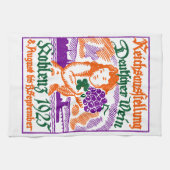 1925 Deutsches Weinfestival Geschirrtuch (Horizontal)