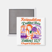 1925 Deutsches Weinfestival Magnet (Vorderseite/Rückseite)