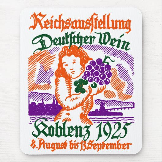 1925 Deutsches Weinfestival Mousepad (Vorne)