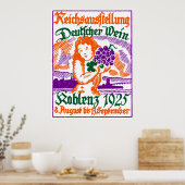 1925 Deutsches Weinfestival Poster (Küche)