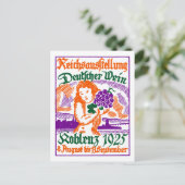 1925 Deutsches Weinfestival Postkarte (Stehend Vorderseite)