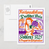 1925 Deutsches Weinfestival Postkarte (Vorne/Hinten)