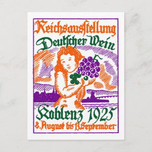 1925 Deutsches Weinfestival Postkarte