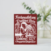 1925 Deutsches Weinfestival Postkarte (Stehend Vorderseite)