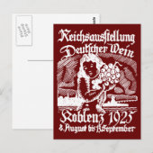 1925 Deutsches Weinfestival Postkarte (Vorne/Hinten)