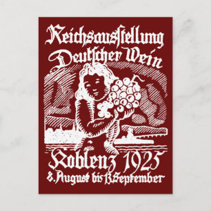 1925 Deutsches Weinfestival Postkarte