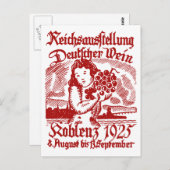 1925 Deutsches Weinfestival Postkarte (Vorne/Hinten)