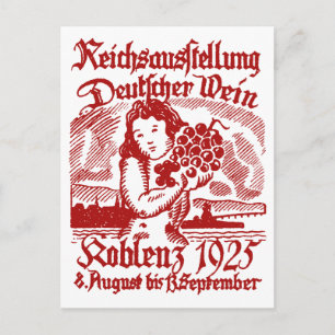 1925 Deutsches Weinfestival Postkarte