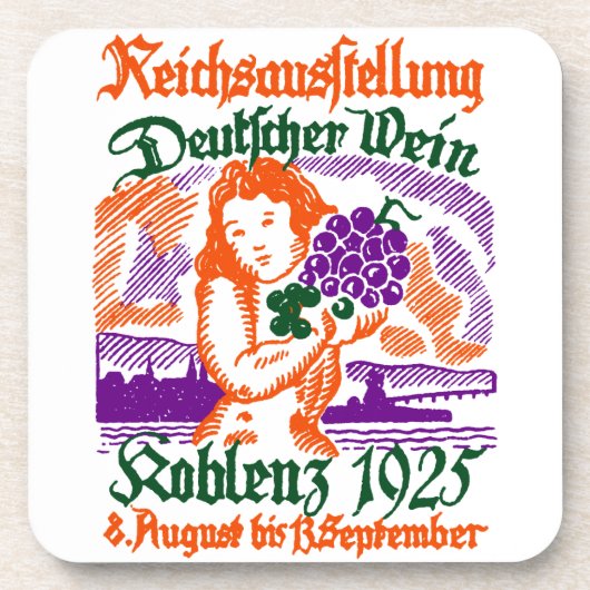 1925 Deutsches Weinfestival Untersetzer (Vorderseite)