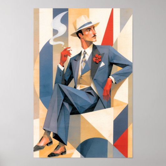 1925 Eleganter Mann Poster (Vorne)