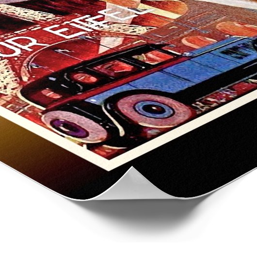 1925 Foire de Paris Eiffel Tower Art Deco Poster (Ecke)