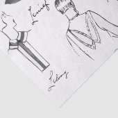 1925 Französisch-Modeerscheinung Tissue v. 2 Seidenpapier (Detail)