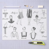 1925 Französisch-Modeerscheinung Tissue v. 2 Seidenpapier (Handwerk)