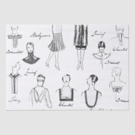 1925 Französisch-Modeerscheinung Tissue v. 2 Seidenpapier