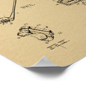 1925 Golf Club Patentkunst Zeichnend Printwerbung Poster (Ecke)