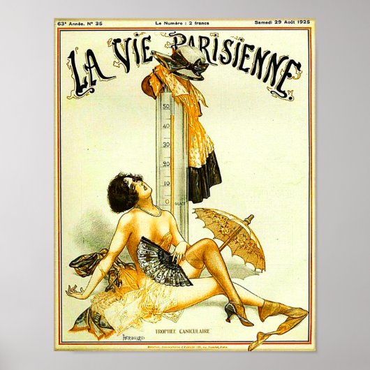 1925 La Vie Parisienne Französisch Magazine Cover Poster (Vorne)