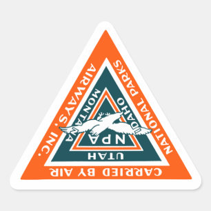 1925 National Parks Airways Dreieckiger Aufkleber