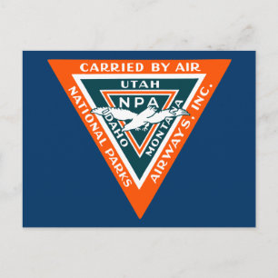 1925 National Parks Airways Postkarte