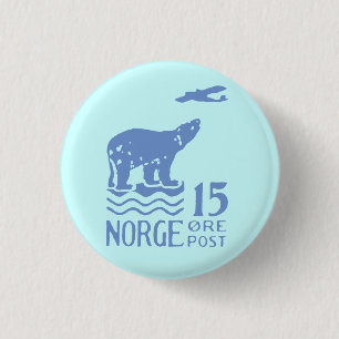 1925 Norwegischer Eisbär Button