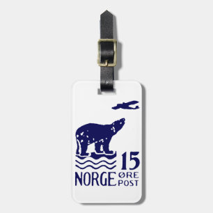 1925 Norwegischer Polarbär Gepäckanhänger