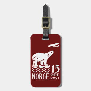 1925 Norwegischer Polarbär Gepäckanhänger