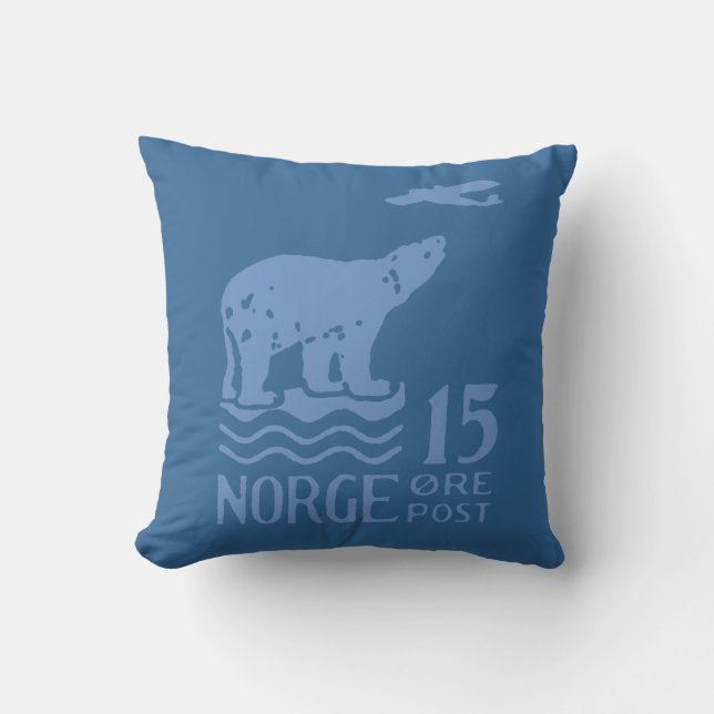 1925 Norwegischer Polarbär Kissen (Vorderseite)