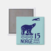 1925 Norwegischer Polarbär Magnet (Vorderseite/Rückseite)