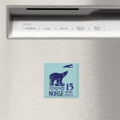 1925 Norwegischer Polarbär Magnet (In Situ (Geschirrspüler))