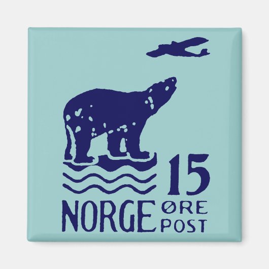 1925 Norwegischer Polarbär Magnet (Vorne)