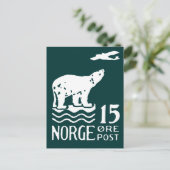 1925 Norwegischer Polarbär Postkarte (Stehend Vorderseite)