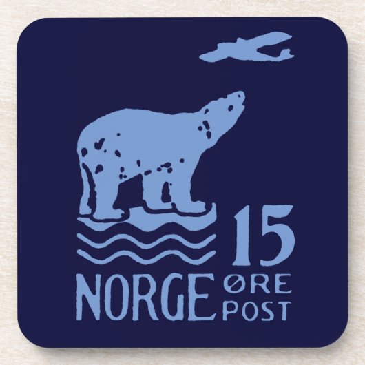 1925 Norwegischer Polarbär Untersetzer (Vorderseite)