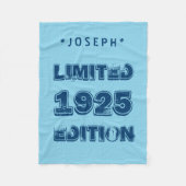 1925 oder Any Year Birthday Limited-Ausgabe V01Z Fleecedecke (Vorderseite)