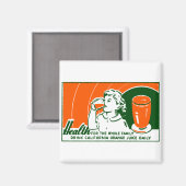 1925 Orangensaft Magnet (Vorderseite/Rückseite)