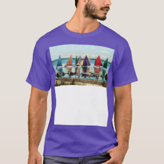 1925 Rainbow Fleet of Sailboats Nantucket T-Shirt