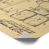 1925 Vintage Chiropraktische Tafelpatente Art Prin Poster (Ecke)